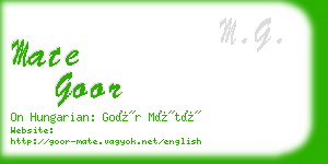 mate goor business card